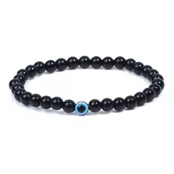 Турецкий браслет «Сглазы» из натурального камня, бусины для женщин, мужчин, украшения для йоги