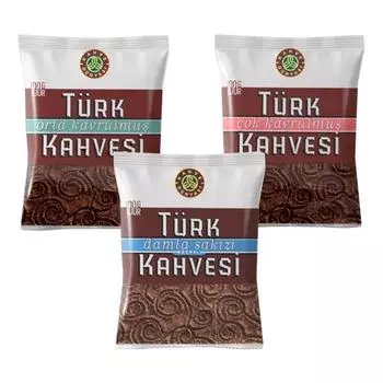 Турецкий кофе Kahve Dnyas с жевательной резинкой, очень обжаренный и среднеобжаренный турецкий кофе, экономичные наборы, 100 гр