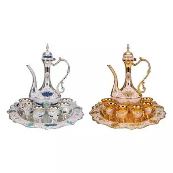 Турецкий кофейный сервиз Art Crafts Water Сервировочный набор Европейский винный сервиз для спальни Чайный столик Обеденный стол Свадьба Гостиная синий