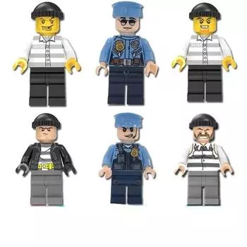 Тюремная камера Маленькая черная комната Дом Заключенный Плохой парень Пазл Сборка Строительные блоки