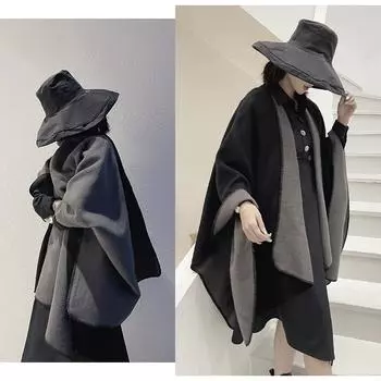 Туристическая шаль в этническом стиле, внешняя накидка, универсальный двухсторонний однотонный теплый шарф, женская накидка, утолщенная 160-135 бежевый