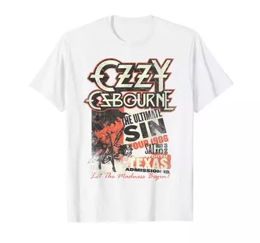 Турне Оззи Осборна The Ultimate Sin – футболка белый