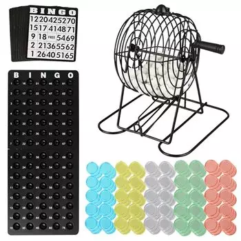 турнир по бинго o-waki Лотерейный автомат с полным набором лотков для мячей бинго-карточки получите волнующее событие Запуск вечеринки