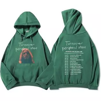 Turnover Peripheral Vision Tour Hoodies Men Fashion Unisex Streetwear Long Sleeve Fleece Hooded Sweatshirt Graphic Clothing S