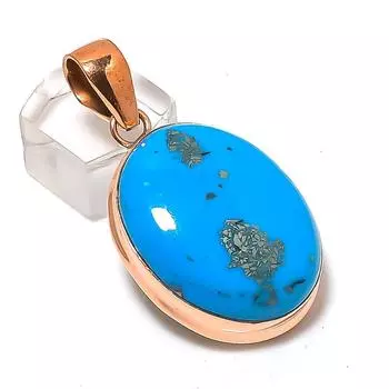 Turquoise Handmade Copper Jewelry Pendant 1.97 C0g17