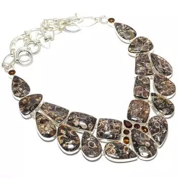 Turtella, дымчатый кварц драгоценный камень ручная работа 925 серебряное ювелирное ожерелье 18 JCN380-12