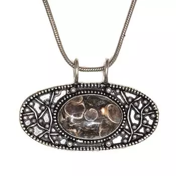 Turtella Jasper Gemstone Mother s Day Handmade Silver Jewelry Pendant 1.5