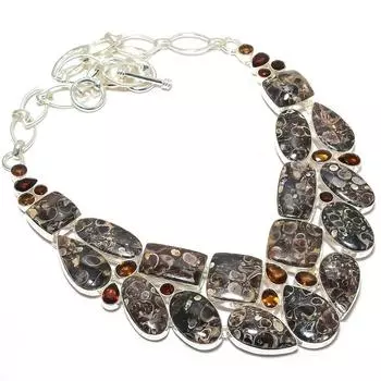 Turtella, дымчатый кварц драгоценный камень ручная работа 925 серебряное ювелирное ожерелье 18 JCN380-10