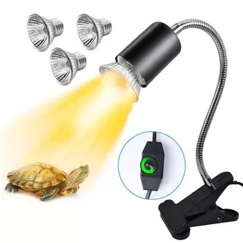 Turtle Amphibian Reptile Turtle Aquarium Stepless Analog 3 Basking Thermal UV Back Angle Easy to Install Light, Light, Light, Heater, Dimming,