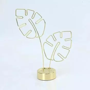 Turtle Back Shape Photo Holder Leaf Vein Menu Holder Fixed Message Holder Ornaments