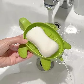 Turtle Drain Soap Box Cartoon Turtle Soap Holder Creative Turtle Soap Box Drain Soap Holder Soap Box Not Accumulate Water
