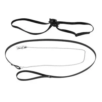 Turtle Harness Leash Adjustable Skin Friendly Pet Harness Reptile Leash for Outdoor Black S Small чёрный