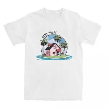 Turtle Island Kame House Anime Fans Gift T Shirt Merch for Men Women Pure Cotton Leisure Tees Short Sleeve Clothes All Seasons S белый