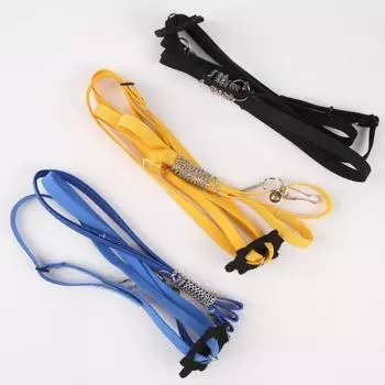 Turtles Accessories Adjustable Outdoor Training Soft Strap Polyester Multicolor Traction Rope Pet Harness Reptile Leash Turtle чёрный