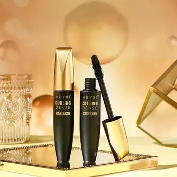 Тушь для ресниц 4D, силиконовая насадка для ресниц, вьющаяся густая черная тушь для глаз, водонепроницаемая и долговечная, длинная вьющаяся тушь чёрный