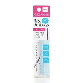 Тушь для ресниц Cezanne Durable Curl 00 Clear 5.0g Mascara Base Clear Mascara Top Coat Strong Curl
