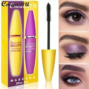 Тушь для ресниц CmaaDu 4D толстая и водонепроницаемая 2pcs