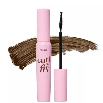 Тушь для ресниц ETUDE Curl Fix Brown 8g Тушь для ресниц водостойкая коричневая Curl Keep Bundle Idol Style Eyelashes Upwards [Etude Official] коричневый