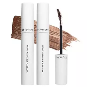 Тушь для ресниц Forencos Mood Washable Long & Curl 8 г, оттенок 02 Cozy Brown, 2 шт.
