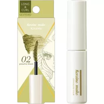 Тушь для ресниц Heroine Make Long Curl Advanced Film C 02 Pistachio Bloom Color Mascara Mini Cosmetics Portable & 4,5 г