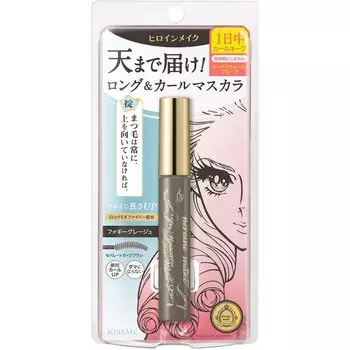 Тушь для ресниц Heroine Make SP Long UP Super WP50 6 г Цветная тушь для ресниц Осыпающаяся водостойкая (Туманный серый)