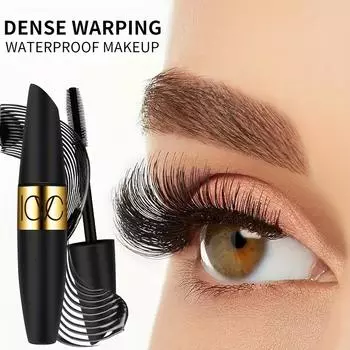 Тушь для ресниц Intense Black Volume Mascara Plus Fiber Lashes Стойкая, не размазывается, подкручивает, удлиняет, водостойкая и устойчивая к поту формула для всех типов кожи