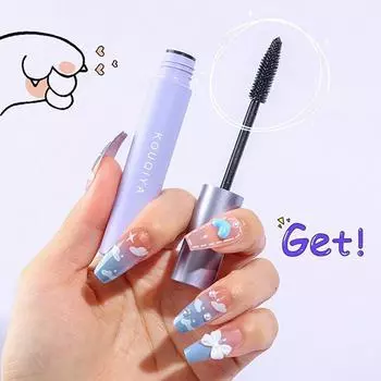 Тушь для ресниц из шелковых волокон, удлиняющая тушь для ресниц, водостойкая, стойкие ресницы, черная, быстрое наращивание ресниц, макияж для глаз