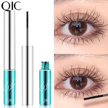 Тушь для ресниц QIC с маленькой кисточкой, тонкие локоны, естественным образом растягиваются, водостойкая тушь с тонкой кисточкой 1pcs