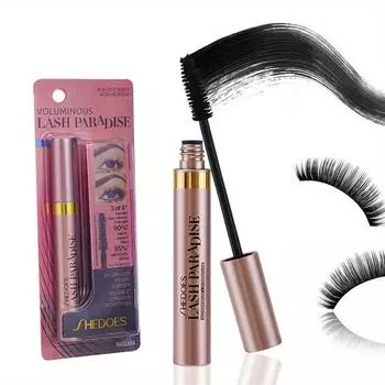 Тушь для ресниц с большой кисточкой 4D, водостойкая, густая, холодного черного цвета, вьющаяся, тонкая, не размазывающая глаза, черная 10ml