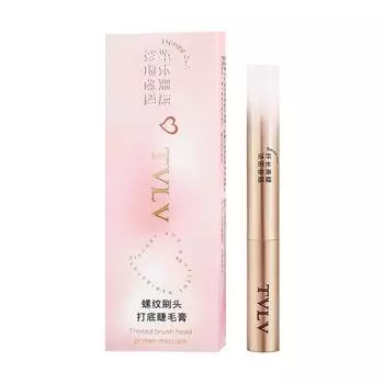 Тушь для ресниц с резьбовой головкой-щеточкой, густая, длинная, стойкая, не растекающаяся, кремовая для укладки, тушь для ресниц со стальной трубкой и подкручиванием 1pcs