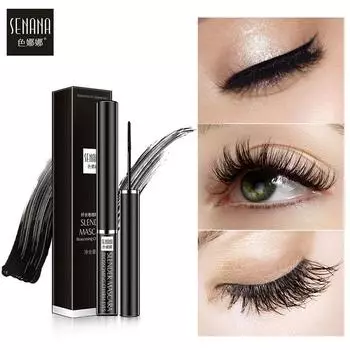 Тушь для ресниц SENANA Fiber Lashes, водостойкая тушь для макияжа, толстая, гладкая, завитая, удлиняет наращивание ресниц, темная косметика для ресниц