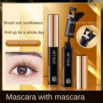 Тушь для завивки ресниц Black Pearl Magic Clip, густая, стойкая, водостойкая, в комплекте с щипцами для завивки ресниц