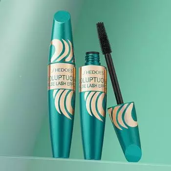 Тушь Gold Feather 4D Обильная и фигурная Тушь Прочная водостойкая тушь с защитой от пота Густая завивающаяся тушь Нелегко наносить тушь