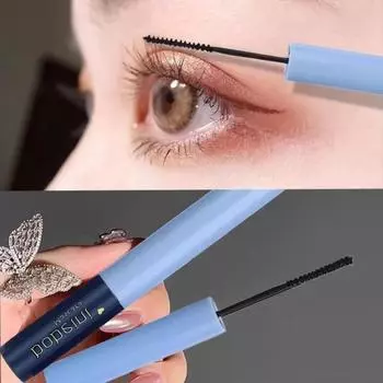 Тушь с маленькой кисточкой, удлиняющая, утолщающая завиток, долговечная, водонепроницаемая и не размазывается, быстросохнущая тушь для начинающих, грунтовка для туши для студентов, макияж для студентов чёрный