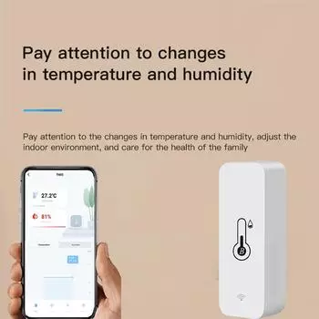 Tuya BT Интеллектуальный датчик температуры и влажности, гигрометр для помещений, совместимое с Bluetooth приложение, дистанционное управление, работающее с Alexa Google Home
