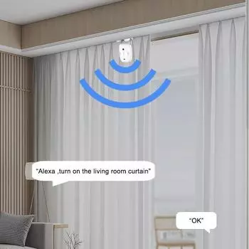 Tuya Curtain Motor для Roman TU Track WIFI Tuya Automatic Open Smart Electric Curtain Robot APP Voice Control Alexa Google Home