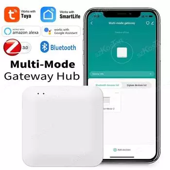 Tuya Multi-Mode Gateway Hub Умная домашняя автоматизация ZigBee Bluetooth Wireless Bridge Умный пульт дистанционного управления для Alexa Google White