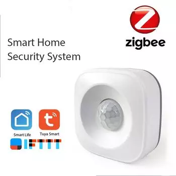 Tuya Powered ZigBee PIR Датчик Bewegungs Пассивный датчик Drahtloser белый
