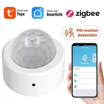 Tuya Smart Home ZigBee Датчик движения человека Защита безопасности Мини PIR Детектор движения Сигнализация Система Smart Life