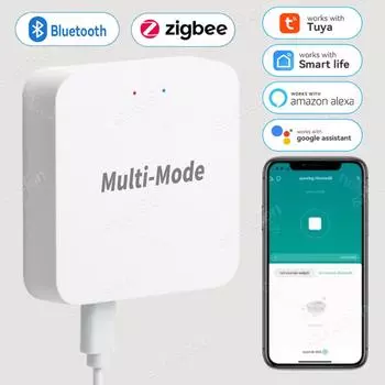 Tuya Smart Life Многорежимный шлюз-концентратор ZigBee Bluetooth Wireless Bridge APP Удаленное устройство автоматизации умного дома для Alexa Google White