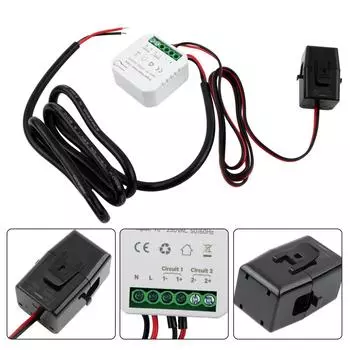 Tuya Smart Life WIFI счетчик энергии 80A с зажимом Ct App kWh