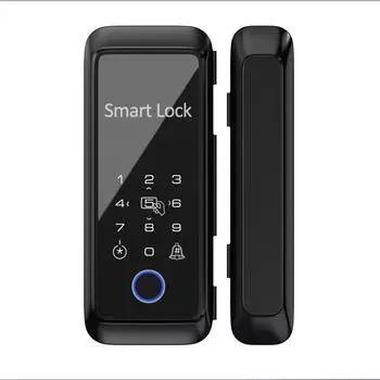 Tuya Smart Lock Замок отпечатков пальцев Дверной замок Клавиатура Дверной замок с ручкой Электронный отпечаток пальца чёрный