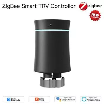 Tuya Smart Thermostat Wireless Remote Control Zigbee3.0 Radiator Actuator Valve Programmable Work With Alexa Home