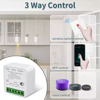 Tuya Smart WiFi 20A SwitchRF433MHz беспроводной пульт дистанционного управления выключатель света 1/2/3 Gang настенная панель голосовое управление Alexa Google Home 20A WiFi Receiver