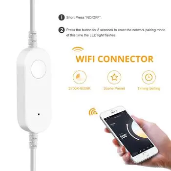 Tuya Smart WIFI COB CCT светодиодная лента DC24V 3M 5M 2700K-6500K сменная лампа лента с регулируемой яркостью работает с Alexa Google Home 3m