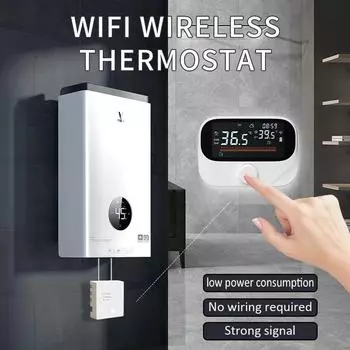 Tuya Smart Wifi Heating Thermostat Wireless Gas Coil Heater Thermostat APP Remote Control Programmable Temperature Controller 90-240V
