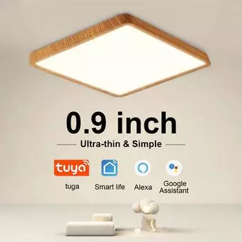 Tuya Smart WiFi светодиодный потолочный светильник 36 Вт Wi-Fi приложение голосовое управление Alexa/Google пульт дистанционного управления квадратные и круглые потолочные светильники для гостиной