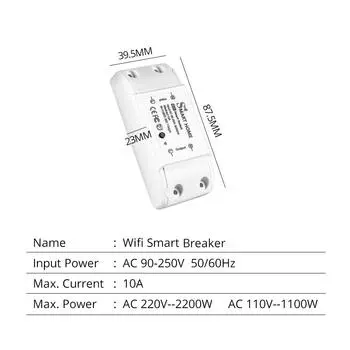 Tuya Smart WiFi Switch 10A Интеллектуальный универсальный выключатель Smart Life APP Пульт Alexa Google Home Голосовое управление Функция таймера