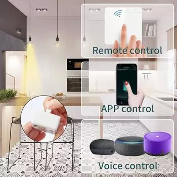 Tuya Smart WiFi Switch RF 433MHz Беспроводной панельный переключатель 1/2/3Gang Smart Life APP Голосовое управление Работает с Alexa Google Home Alice