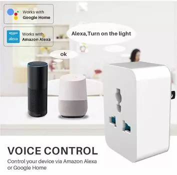 Tuya Smart Wifi Универсальная розетка 15A Приложение Дистанционное Управление Европейская вилка Универсальная розетка Работает с Alexa Google Home